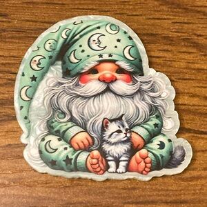 Cute Gnome and Kitten Magnet!